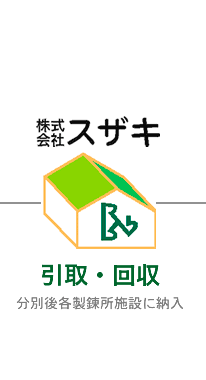株式会社スザキ 引取・回収 分別後各製錬所施設に納入